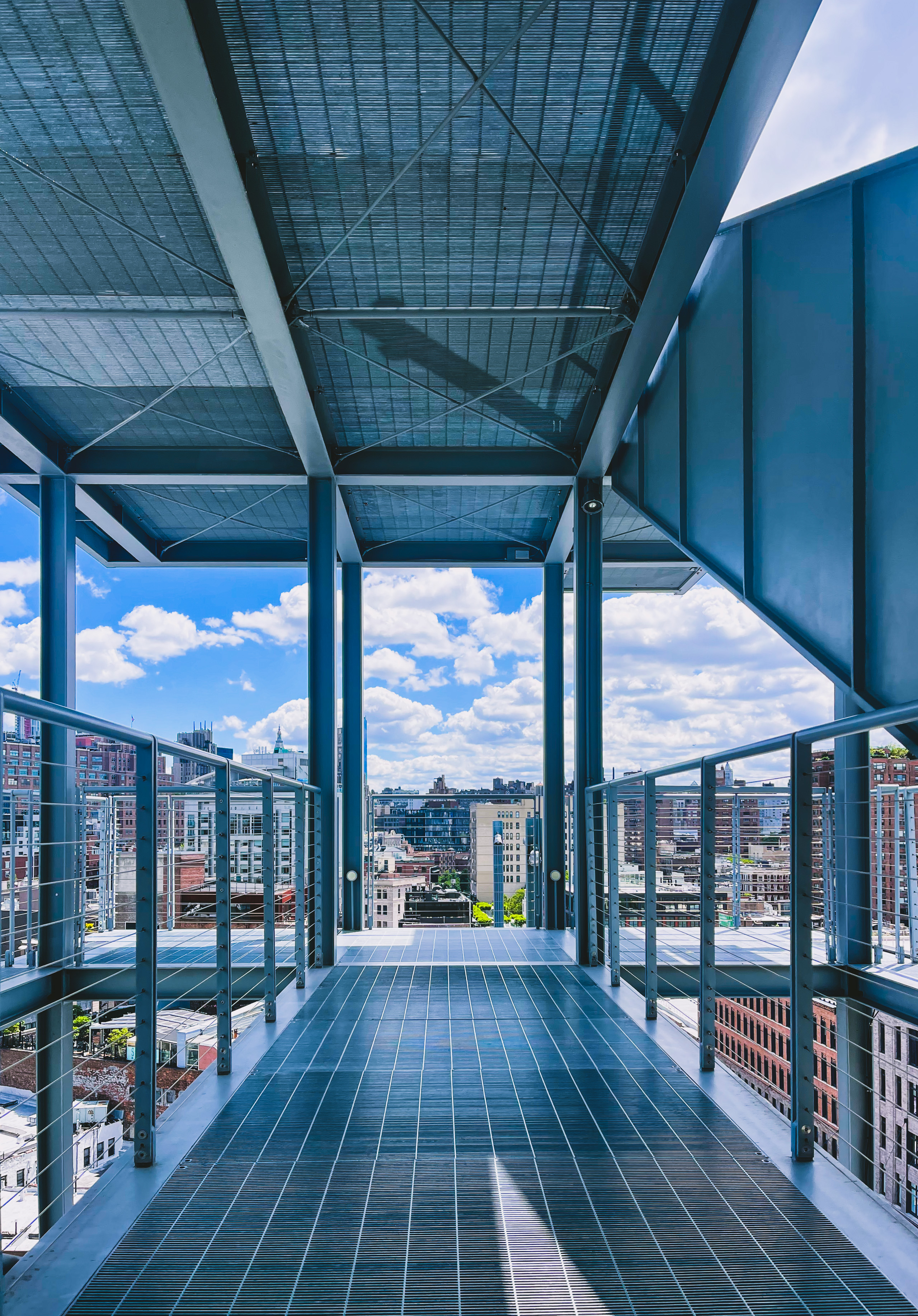 una delle terrazze con vista del Whitney museum creato da Gertrude Vanderbilt Whitney e disegnato da Renzo Piano